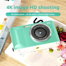 4K Aparat Cyfrowy do Fotografii i 18-Krotny Cyfrowy, 64 MP Kompaktowy Aparat do Vlogowania, 2,8-Calowy Ekran Odchylany O 180