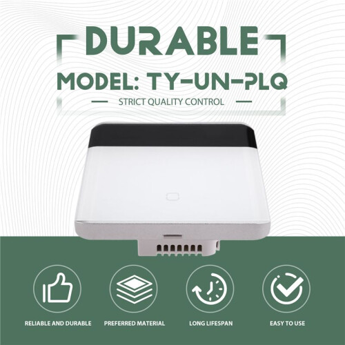 Tuya  ZigBee 3.0 Wireless Remote Control LED Display  Glass Touch  White EU Plug 1