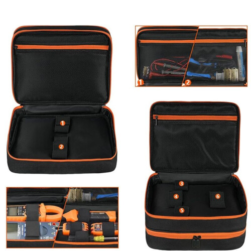 Borsa da Viaggio con Interruttore Automatico CA e Kit per Test Elettrici, Custodia per Tester Domestico per Multimetro Digitale