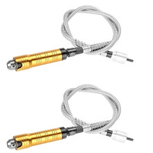 2 Peças de Eixo Flexível de 0,3-6,5 mm para Ferramenta de Retificação Elétrica, Tubo de Extensão para Furadeira Manual