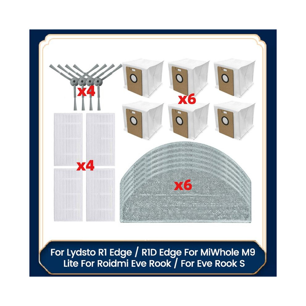 Hepa Filter Mop Side Brush For Lydsto R1 /R1d /Miwhole M9 Lite/ Eve Rook/ Eve Rook S Vacuum Cleaner Parts 6034067552299