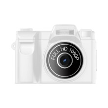 Appareil Photo Numérique HD 1080p pour Enfants,  Appareil Photo Portable, Écran de 0,96 Pouce, Zoom Optique 4x, Cadeau D'Anniversaire Idéal, Blanc
