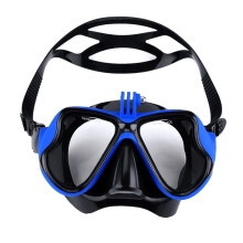 Professioneel Onderwatermasker, Camera, Duikmasker, Zwembril, Snorkel, Scuba Diving-Camerahouder voor , Blauw