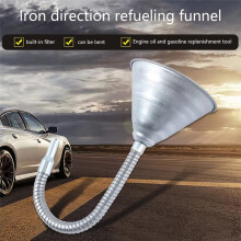 34 cm Flexibler Benzintrichter Aus Metall, Öl, Wasser, Kraftstoff, Ausgießer, Auto-Van-Werkzeug für Motoröl, Benzin, Motorflüssigkeiten