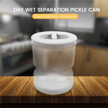 Pickles Jar Dry and Wet Dispenser Pickles and Olives Jar Container for Home Kitchen Separator Organizer