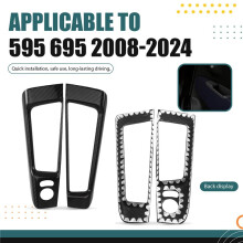 Real Hard Dry Carbon Fiber Sticker for 500 Abarth 595 695 2008-2024 LHD Car Rearview Mirror