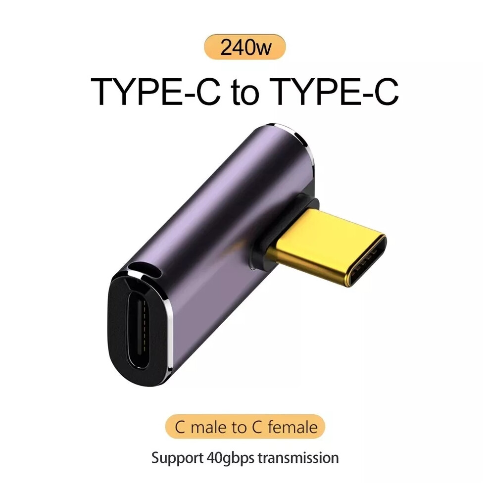Usb C Right Centre Angled 90Â° Adapter 240W 40Gbps Usb4 674026158665
