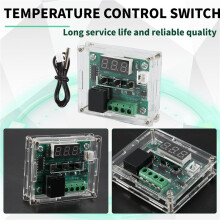 Placa de Control de Termostato Digital W1209 RED Digital 12V, -50 A 100 , Placa de Interruptor de Sensor A Prueba de Agua con Estuche