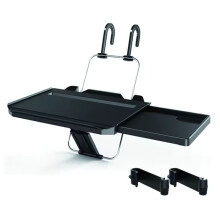 Support D'Ordinateur de Voiture Pliable 2 en 1 avec Tiroir, Plateau pour Ordinateur Portable, Support pour Aliments et Boissons, pour Volant et