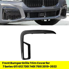 1Pair Front Bumper Grille Trim Cover 51118079587 51118079588 for 7 Series G11 G12 730i 740i 750i 2019-2022 Black