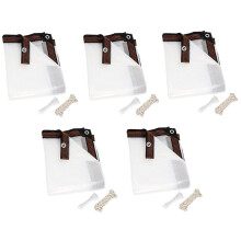 5X Klare, Wasserdichte Planen, 8 X 10 Fuß, StrapazierfäHige, Regensichere Abdeckung für Den Garten im Freien, Transparente Vinylplane mit ÖSen