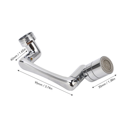 1080 Brass Rotating Faucet Extender with 2 Modes, 1.8GPM 1