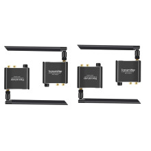 2X 50 M Kabelloser 2,4-G-Audio-Musik-Sender und -EmpfäNger mit Kabellosem 3,5-mm-R/L RCA Audio-Adapter für DVD-TV, Computer, CD