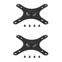 2X Portable Monitor Mounting Bracket Plate VESA 1/4 Inch Screw Hole to 100x100mm 75x75mm, M4 Screw Set Wall Mount Holder