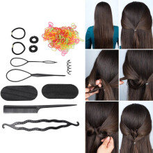 12pcs Silicone Hair Styling Modelling Tools for Wedding, Party, and School