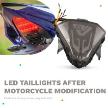 Modyfikowane Tylne Światła LED do Motocykli, Światło Hamowania z Kierunkowskazami, Pasujące dla R15 2013, 2014, 2015 i 2016