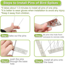 Repelente de Pássaros com Espinhos Contra Pombos, Dispositivo de Proteção Contra Pássaros, Repelente Externo, Suprimentos para Jardim, Gadget para
