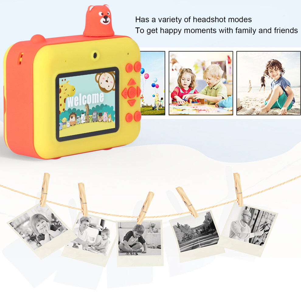 2.4In Kids Instant Print Camera Yellow 7340572798350