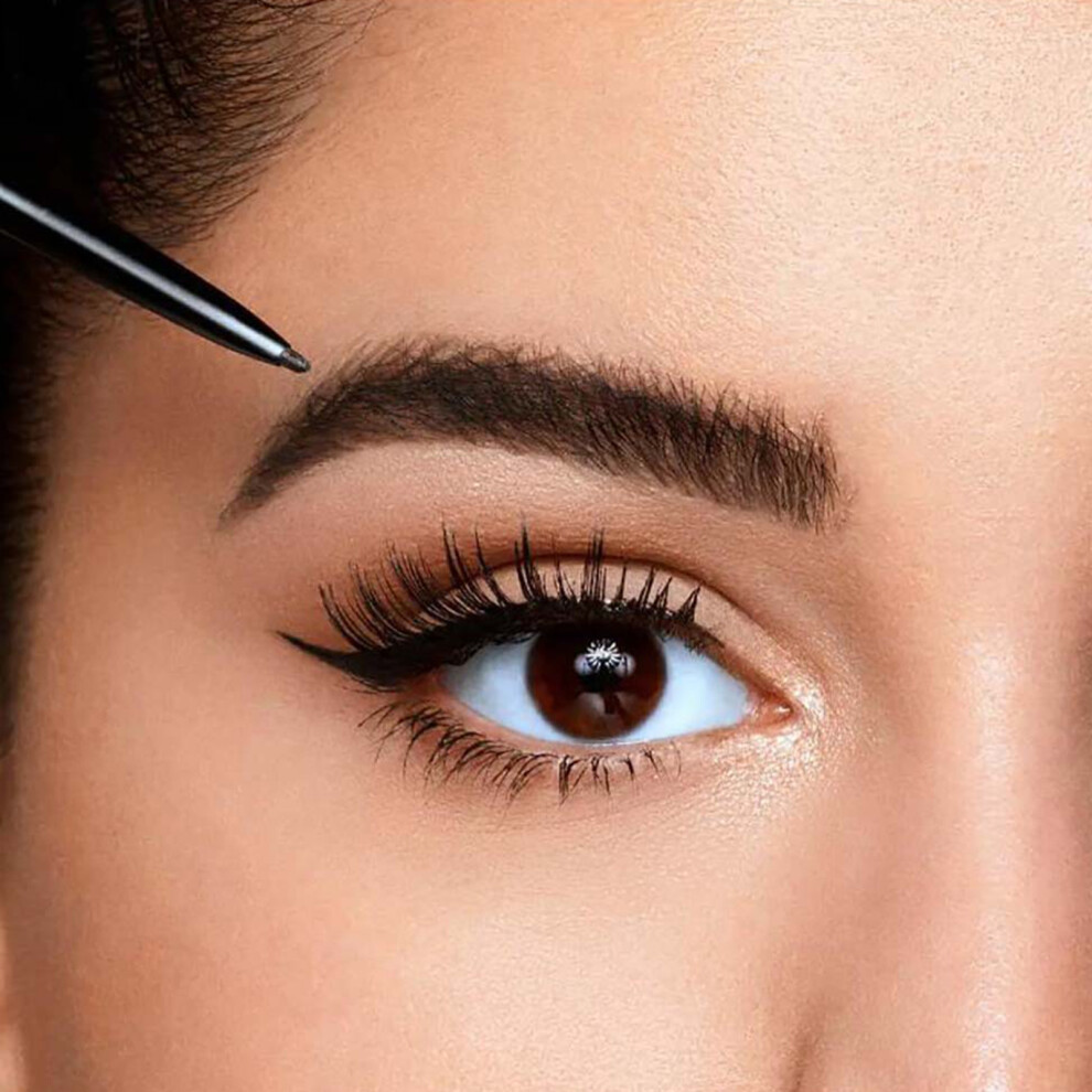 Hue-Grain (Mbp02 Blonde) Slim Eyebrow Pencil With Brush, Natural Brows