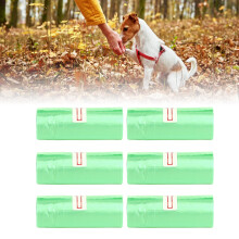 6 Rollen auslaufsichere dicke grüne Hundekotbeutel