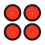 4pcs 1/10 RC Rubber Tires Set 70mm Durable Buffering Red 16