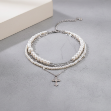 (White K 6789) Vintage Pearl Necklace - Elegant Gift
