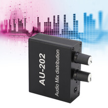 Mini-Stereo-Audio-Mischpult 2-Ausgänge, Aluminiumlegierung, 3,5 mm, EU-Stecker