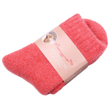 (Female watermelon red) Women\'s Wool Winter Socks - Warm Crew