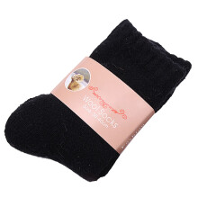 (Black) Women\'s Wool Winter Socks - Warm Crew