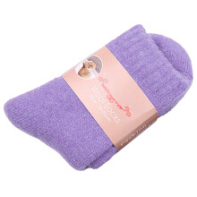 (Female Purple) Women\'s Wool Winter Socks - Warm Crew