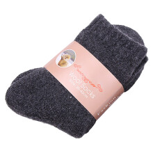 (Female Dark Gray) Women\'s Wool Winter Socks - Warm Crew