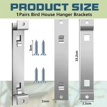(2 Set) Rustproof Garden Bird House Hanger Bracket