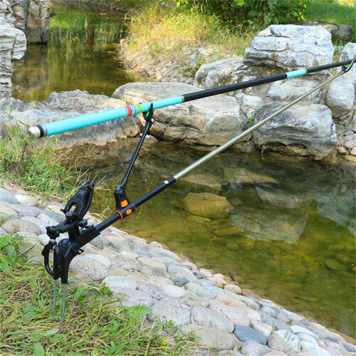 (Single Rod Holder) Support Canne à Pêche Aluminium Double Tête