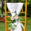 Silk Flower Chair Back Decor60x20cm Pink 2