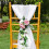 Silk Flower Chair Back Decor60x20cm Pink 3