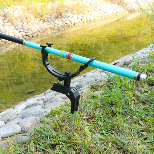 (Single Rod Holder) Support Canne à Pêche Aluminium Double Tête 2