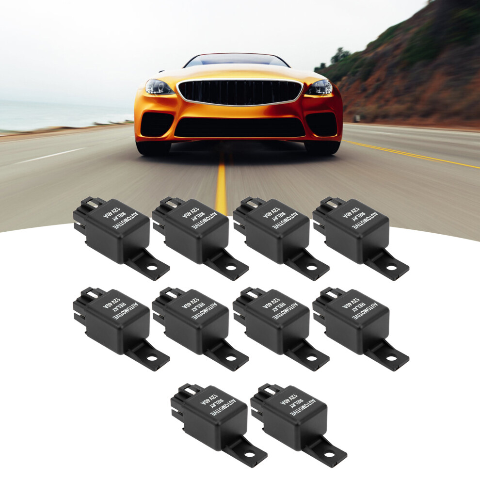 10Pcs Dc12v 40A Car Air Conditioner Relay With 4 Pins & Socket 5031389439667