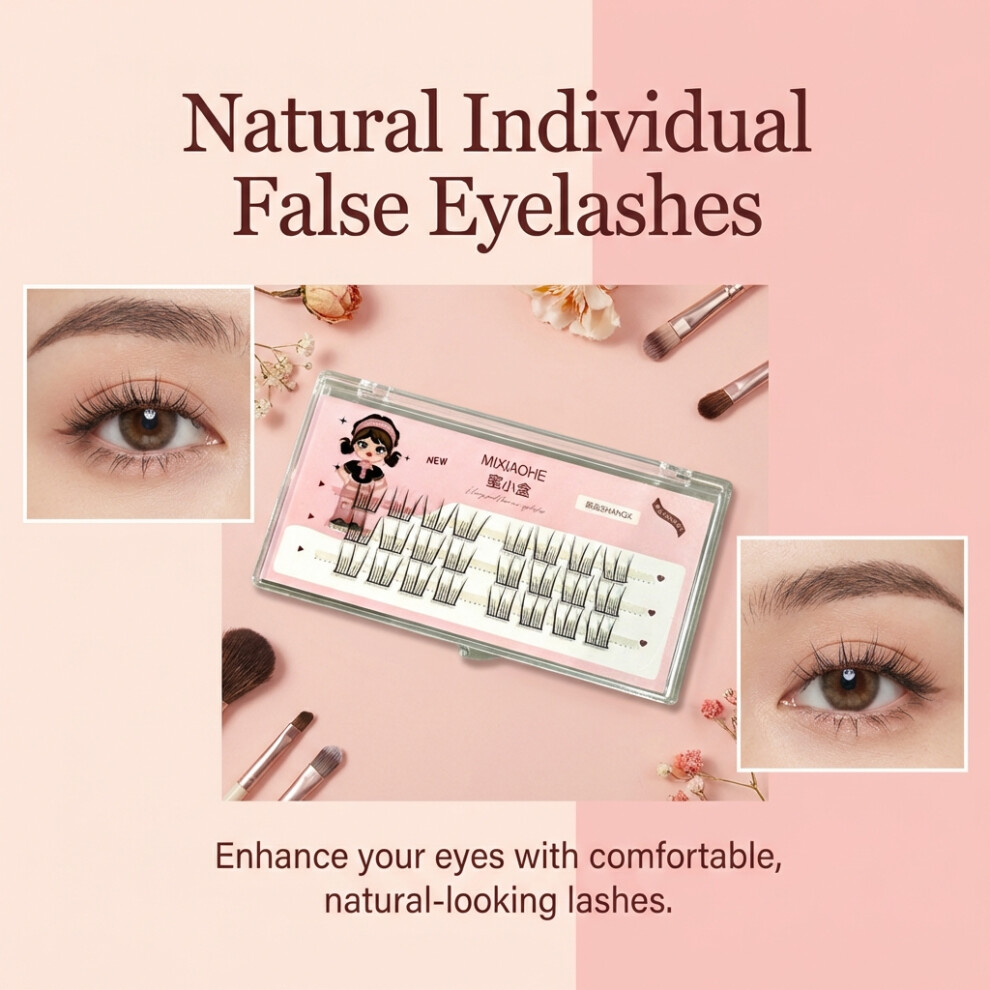 Roc-Electron (Mxh165 02) Korean Natural False Eyelashes - Lightweight & Curling