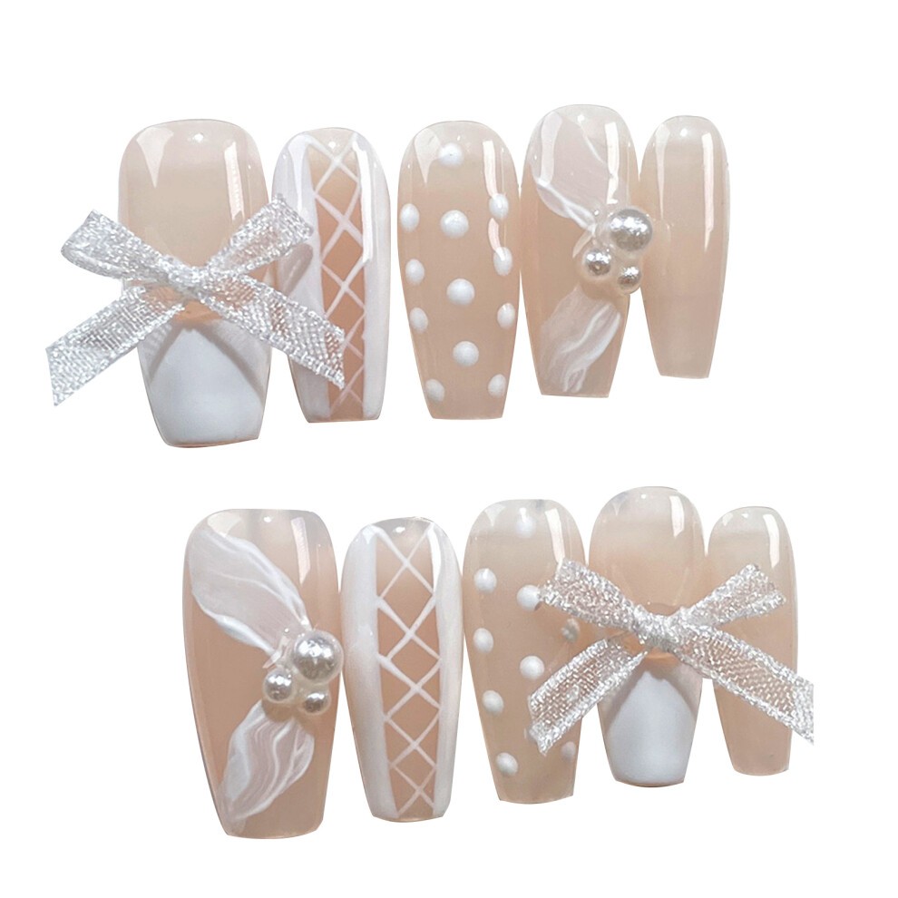 Dachuang Beauty (Xs) French Nude Fake Nails With White Tip - Manicure Essentials