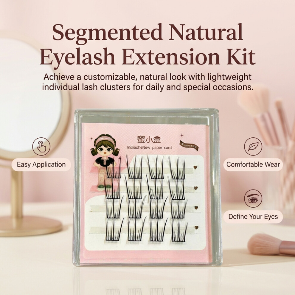 Roc-Electron (Mxh165 01) Korean Natural False Eyelashes - Lightweight & Curling