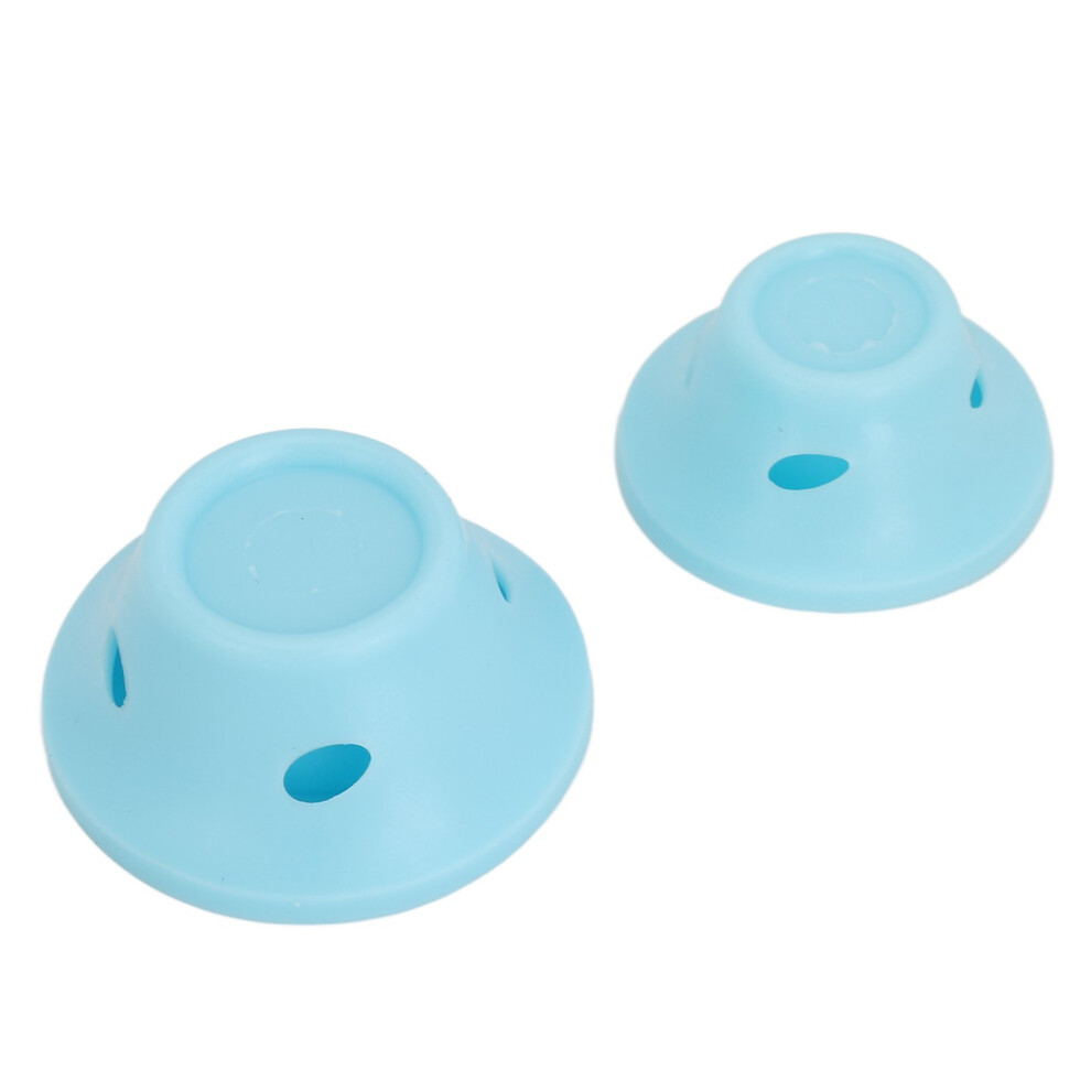 Blue 40Pcs Soft Silicone Heatless Hair Curlers Lightweight Home Use