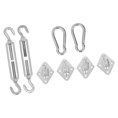 Sun Shade Sail Hardware Kit 5mm Stainless Steel for Rectangular & Square Awnings