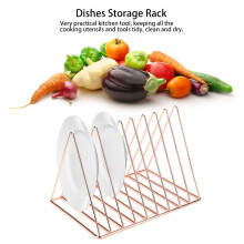 Iron Kitchen Dishes Rack Storage Shelf 25x18x18cm