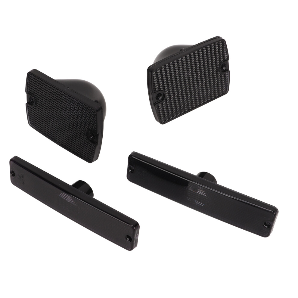 56001378 Side Marker & Turn Signal Housings, Jeep Yj 1987-1995 Smoky Light/Black 9481389442147