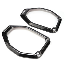 2Pcs Car ABS Carbon Fiber Texture Roof Speaker Cover Trim for Jeep Wrangler JL 2018+