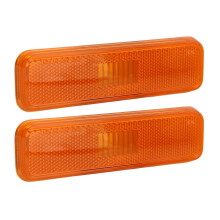 2PCS Bright Yellow Front Side Marker Light for Dodge Aspen 1976-1979