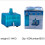 Mini-Blauer Aquariumfilter 885,5 cm quadratisch 5