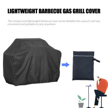Heavy Duty Waterproof BBQ Grill Cover 210D 58x77cm Black