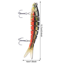 13.7cm Plastic Sinking Wobbler with Hooks for Bass (JM034-4)
