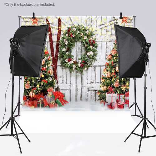 2.1x1.5m Christmas Photography Backdrop - Colorful Digital Print, Durable Polyester 1